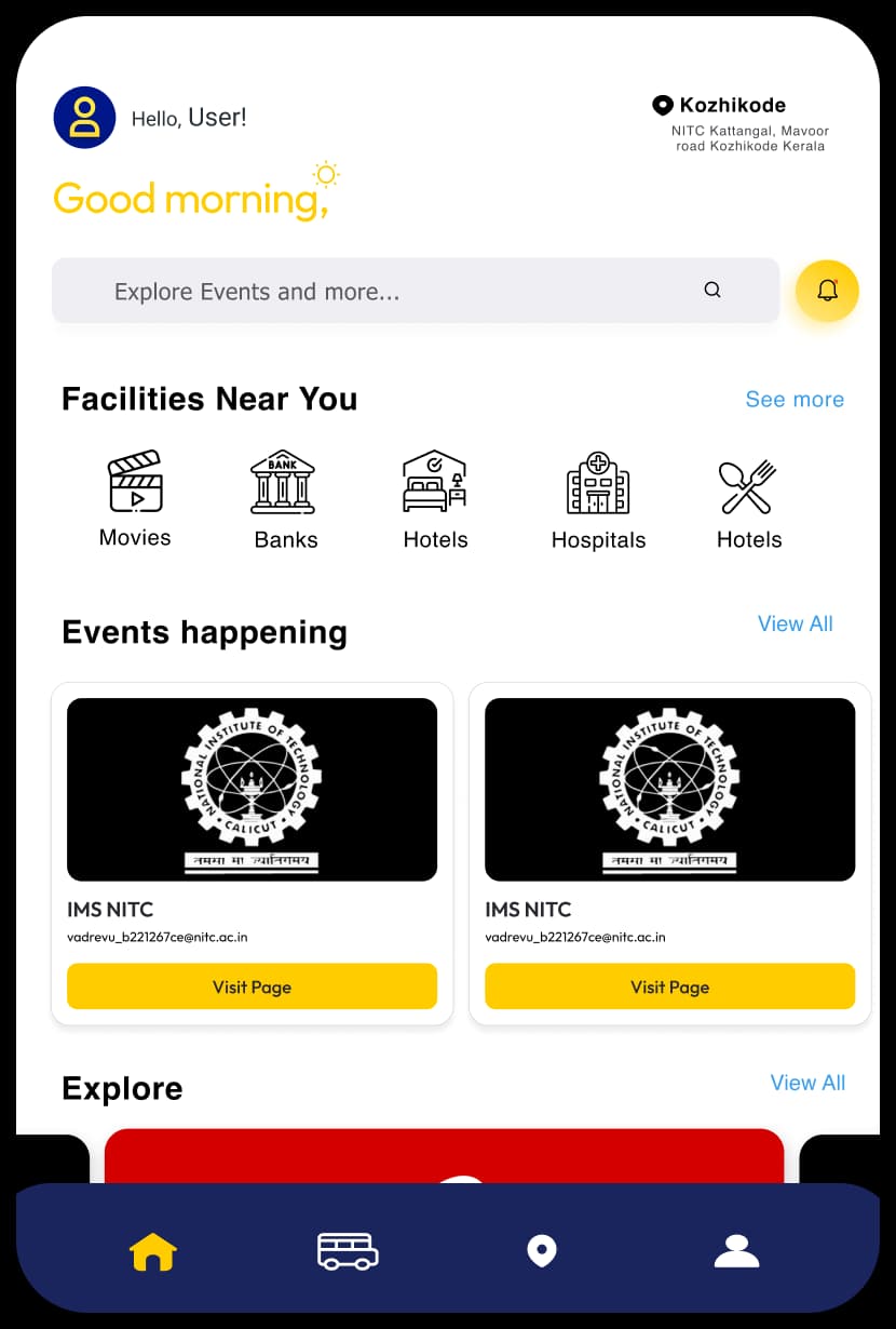 OGS App - Home screen